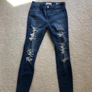 Pacsun High Waisted Super Stretch Distressed Jegging size 27